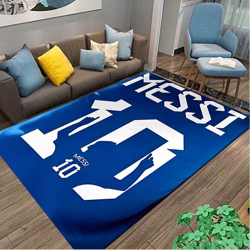 1pc Area Rug Appropriate for Office, Football Star Messi Carpet, Versatile Printed Chair Rug, Durable Home Sofa Carpet