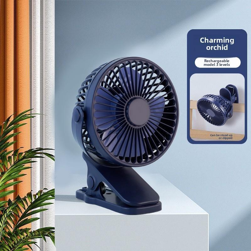 USB Настольный Вентилятор с 4-дюймовыми Лопастями и Тихой Работой для Детских Колясок и Офиса