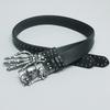 Casual Rivet Belts Versatile Snap on Waist Belt Fashion Skull Belt  Unisex