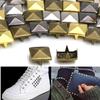 20Pcs Square Pyramid Studs Rivets Four Claw Metal Studs Rivets For Leather Punk Stud Shoes Leather Craft Bracelets Accessories