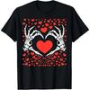 Valentines Day Funny Skeleton Hand Heart Unisex Boys Girls Kids Unisex T Shirt