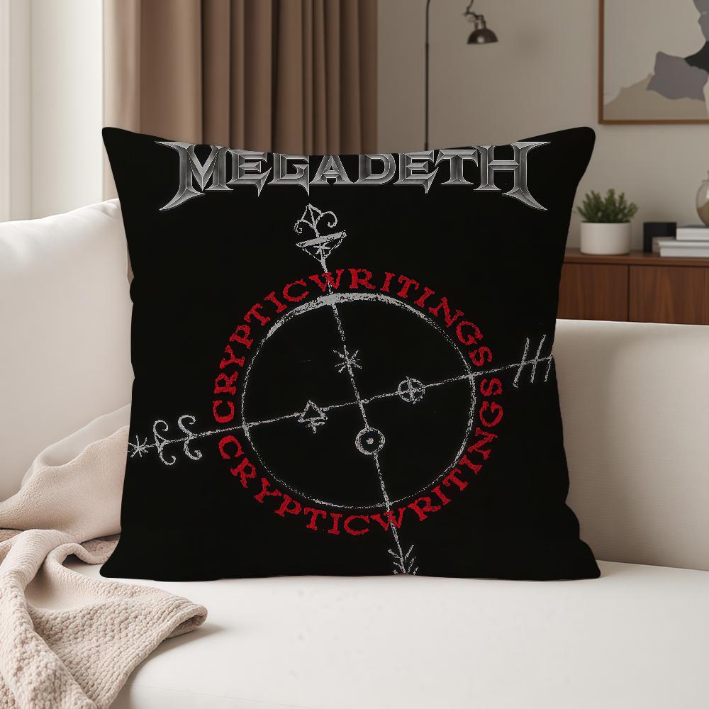 M-megadeth Band Pillow Case Suitable For Bedrooms Living Rooms Cars Home Decoration