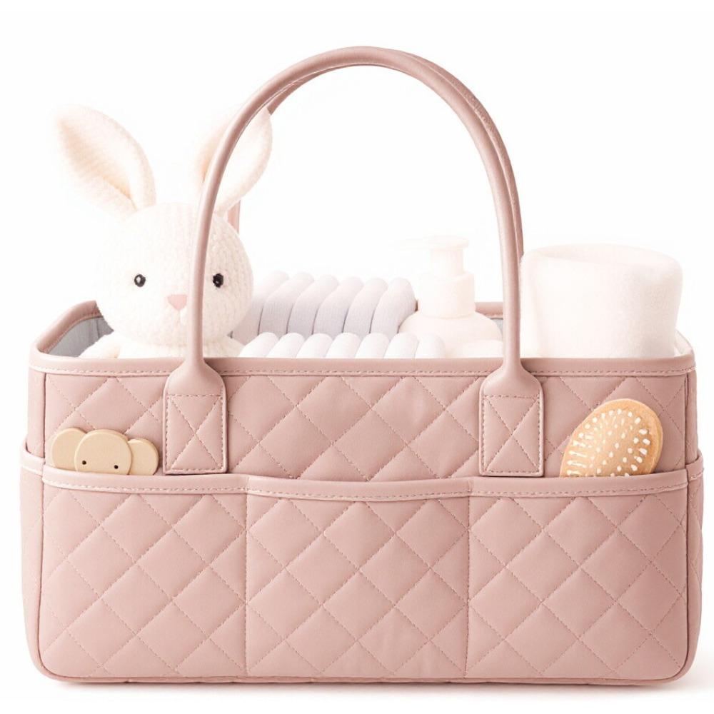 Floral Baby Diaper Organizer Large Capacity Baby Diaper Storage Bag Outdoor Travel