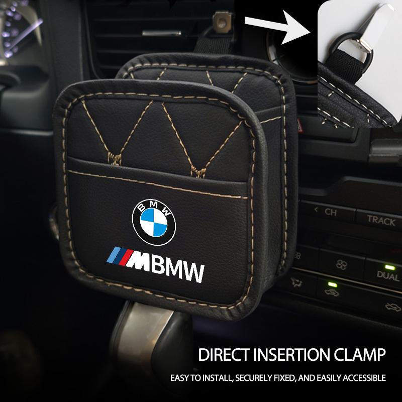 Car Air Vent Hanging Storage Box Mobile Phone Key Trash Can For BMW M Performance E36 E46 E60 E90 E91 E92 E93 F30 F20 yshk28