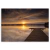 Canvas print, Pier lake sunset