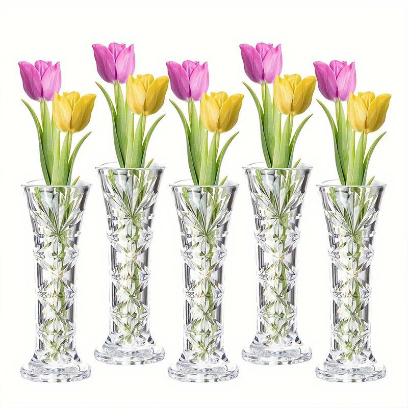 1шт пластиковая ваза для цветов имитация хрустальной вазы акриловая маленькая ваза для домашнего рабочего стола украшение ваза