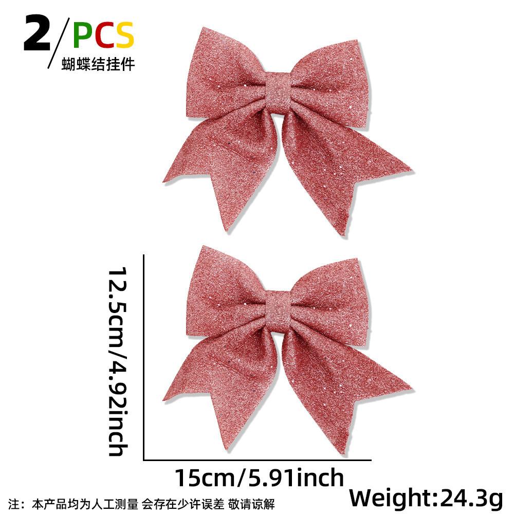 Beautiful Christmas Tree Bow Hangings With Plush Pearl Cotton For Holiday Cheer