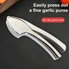 Пресс для чеснока, инструмент для измельчения чеснока из нержавеющей стали, съемный измельчитель чеснока для легкой очистки