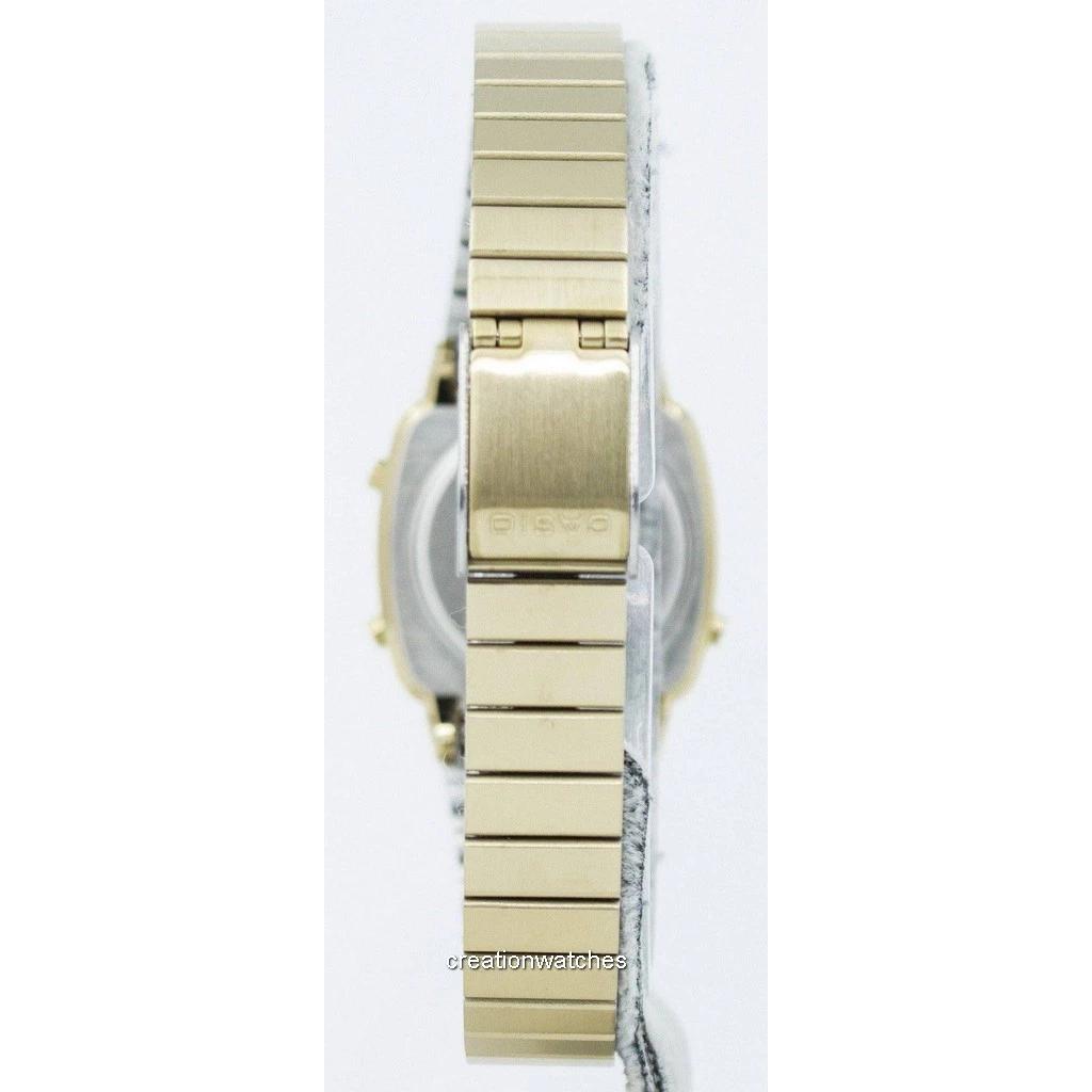 Casio Цифровой таймер-будильник из нержавеющей стали LA670WGA-9DF Женские часы LA670WGA-9