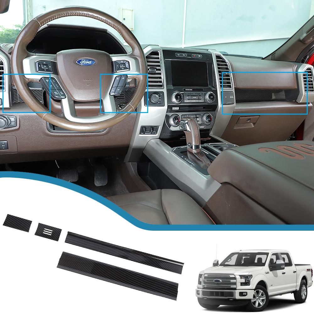 Декоративные наклейки на центральную консоль автомобиля для Ford F150 2015 2016 2017 2018, внутренние молдинги
