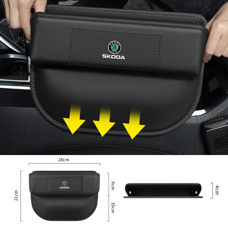 RUDX8 Universal Car Seat Gap Organizer Storage Box Multifunction Pocket Wallet For Skoda Octavia MK1 A4 5 Fabia VRS Sport Superb Rapid