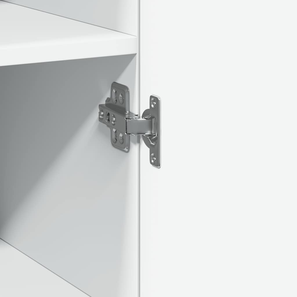 Tall Narrow Cabinet White 50 x 42.5 x 225 cm Particleboard