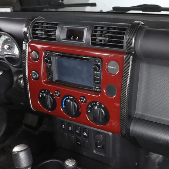 Carbon fiber ABS Navigation side trim cover trim For Toyota FJ Cruiser 2007-