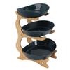 Multi Layer Basket Stand Oval Tray Shape Fruit Bowl Easy Assembly Serving Stand  Dining Table