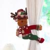 Пряжка для рождественской шторы, плюшевый Санта-Клаус, снеговик, лось, обнимашка, мягкая штора, подхват, застежка-фиксатор, пряжка для винной бутылки, занавеска, украшение для верхушки дерева