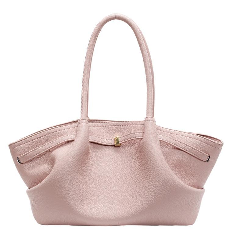 Niche Light Luxury Solid Color Tote Bag Women's Early Spring New Casual Versatile Underarm Bag Commuter Shoulder Handbag
