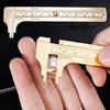 Brass Vernier Caliper Rust Proof Durable Pocket Slide Gauge Metric Imperial Scale for Daily Household Measurement Use