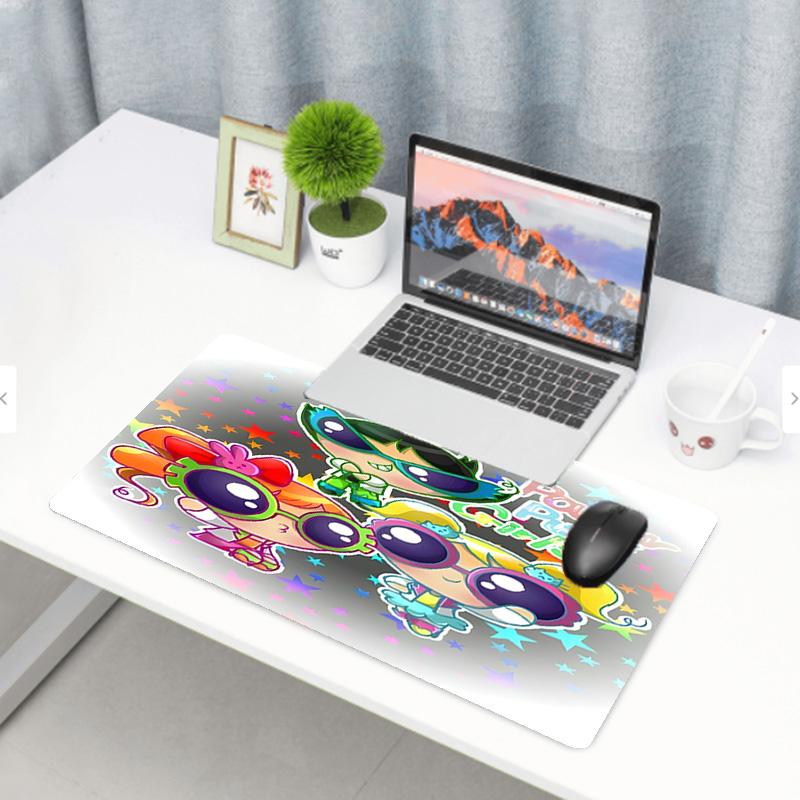 The Powerpuff Girls Print Mouse Pad, Anti‑Slip Desktop keyboard Mat, for PC Laptop Gaming Working Daily Use, Cool Festival Birthday Gift