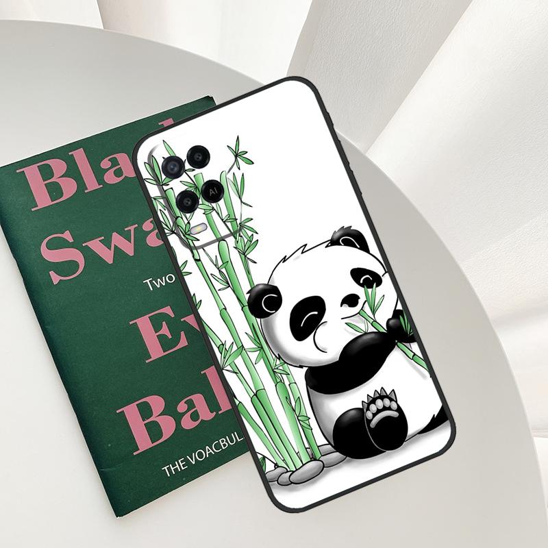Cartoon Panda For OPPO A16 A76 A96 A5 A6 Pro A15 A17 A57 A18 A38 A58 A78 A98 A54 A74 A94 A40 A60 A80 Case