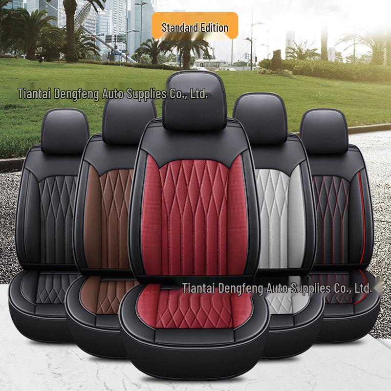 All-Season Universal Leather Car Seat Cushion Cover for Sedans, SUVs, and Trucks