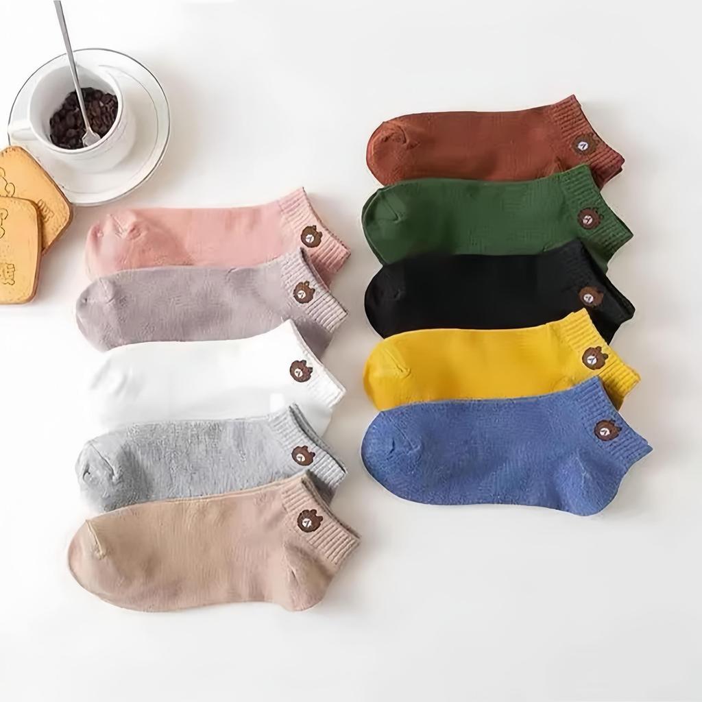 10 пар зимних женских носков, дышащие, сохраняющие тепло, противоскользящие носки с медведем