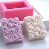 Rectangle Rose Silicone Soap Mold DIY Flowers Soap Making Handmade Candle Mold Gifts Craft Supplies Home Decor