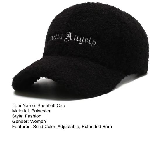 Регулируемые застежки-липучки Бейсболка с удлиненным козырьком Женская Осенне-зимняя Искусственная овечья шерсть Уличная шляпа