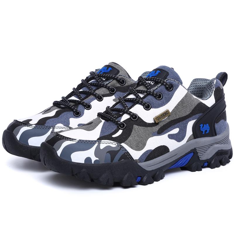 36-44 Fashion Camouflage Outdoor Couple Hiking Shoes Low Top Hiking Shoes Casual Sports Shoes Labor Protection Shoes