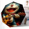 Зонт-автомат Doraemon с рисунком гитары, компактный складной дизайн, прочная ткань для повседневного использования, на дни рождения, Рождество s a0820085