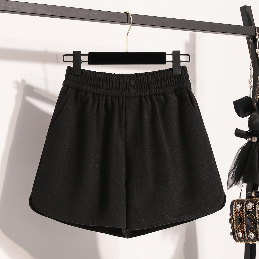 DIMANAF Plus Size 2025 New Winter Women Shorts Pants Loose Casual Short Pants Elastic Waist Fashion Lady Thick