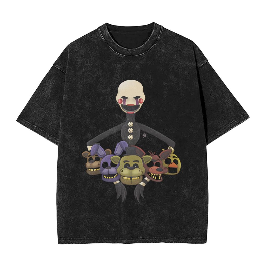 FNAF At Freddys TShirt Beach Awesome T Shirts Cotton Trendy Cool Tee Shirt For Male ShortSleeved Loose Tops