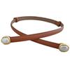 Sophisticated Leather Belt For Women With Simple Pearl Metal Buckle For Work Or Casuals