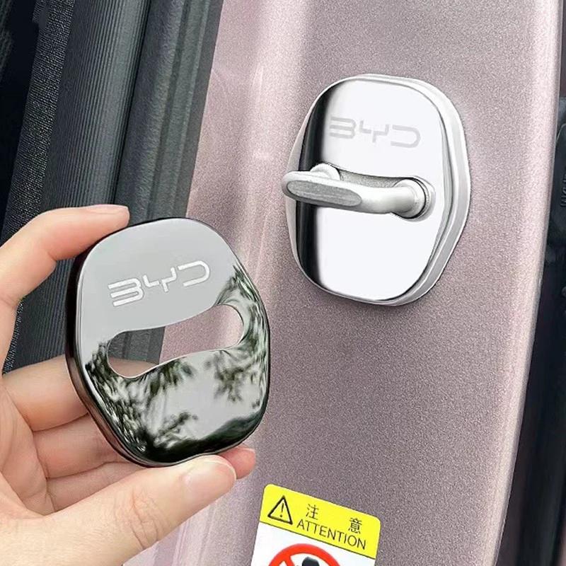 Для BYD Sealion 7 Sea lion 07 2024 2025 Автомобильный стайлинг Нержавеющая сталь Крышка пряжки замка двери автомобиля Защелка Антикоррозийная Защитные аксессуары