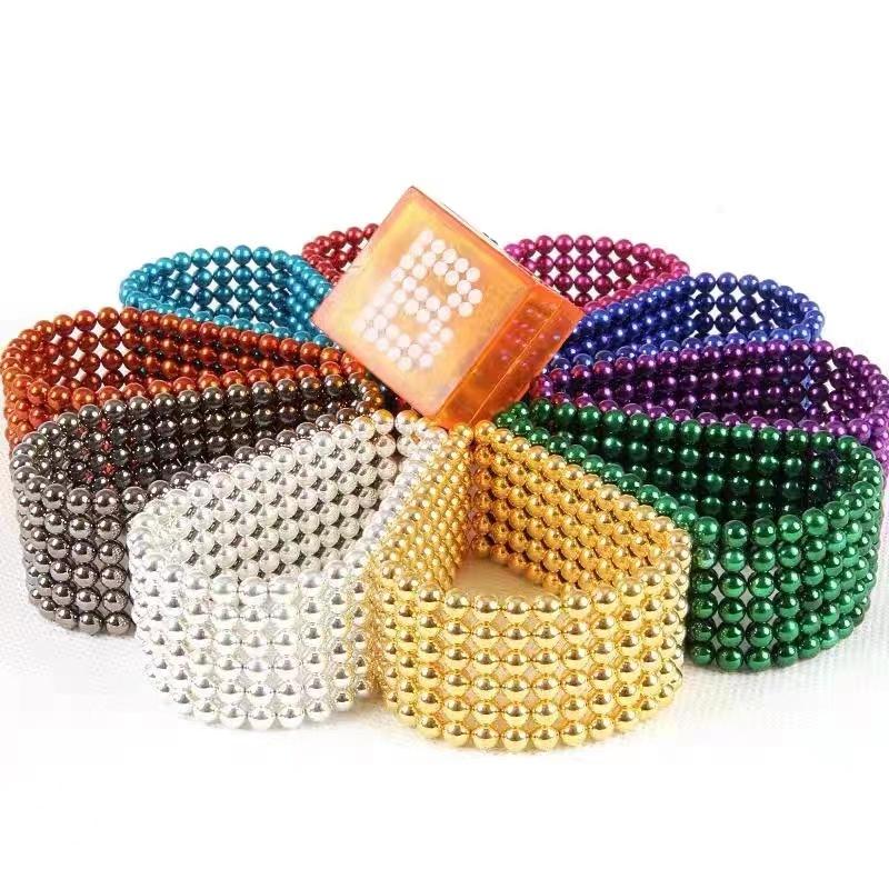 5mm 216Pcs 3D DIY Magentic Balls Buckyballs Decompression Toys Gifts All Kinds Of Colors Puzzle Education Sphere Cube Beads