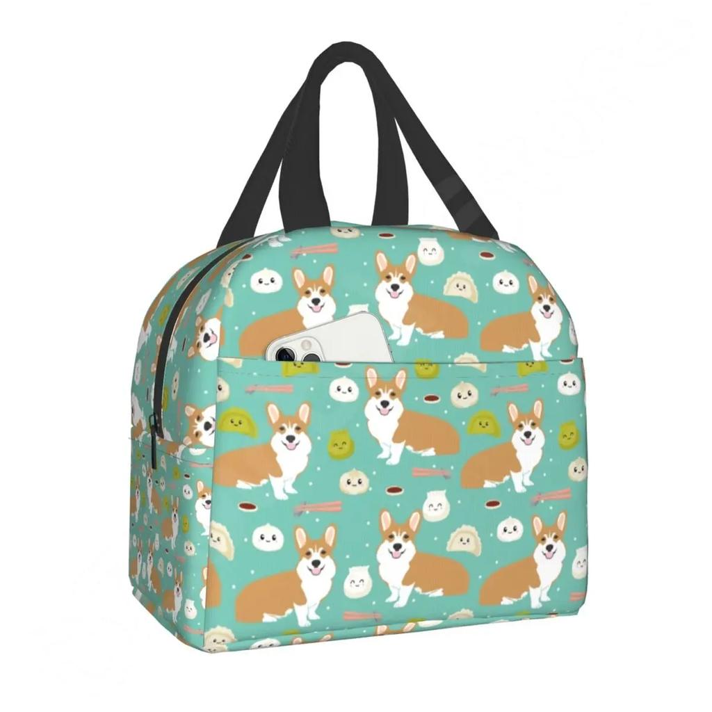 Утепленная сумка для обеда с рисунком королевы Елизаветы и корги для женщин, многоразовая термосумка-холодильник для обеда на работе, в школе, на пикнике
