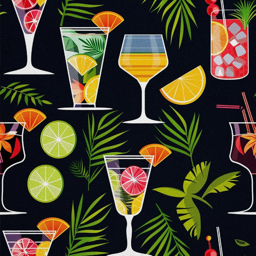Outdoor Dekostoffe Oxford - Motiv Cocktail | Dx8785