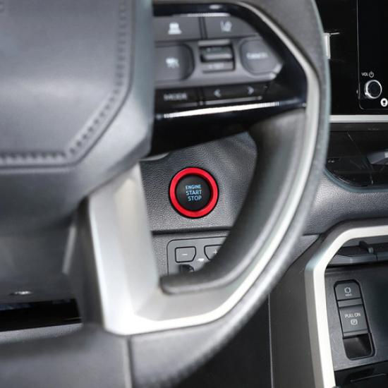 For Toyota Tundra 22-25 Red Alloy Engine Start Stop Button Decor Ring Trim Cover