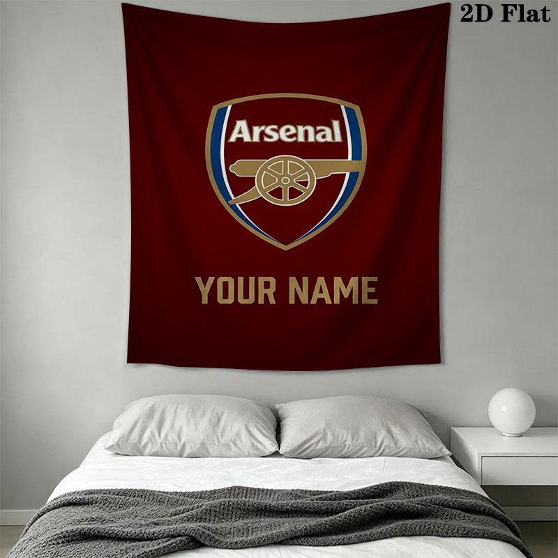 Custom Arsenal F.C Wall Hanging Printed Fabric Blanket Decorative Tapestries for Bedroom Living Room Home Decor