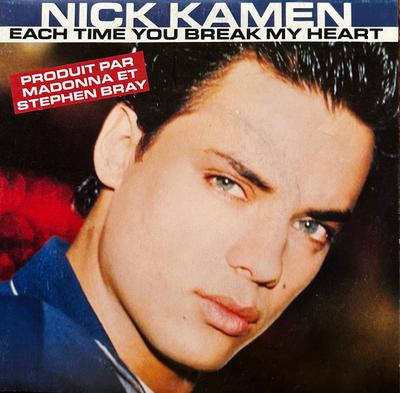 7-дюймовая пластинка NICK KAMEN - Each Time You Break My Heart 2485277 WEA 1986 Франция Танцевальная и электронная музыка Б/у