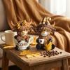 Фигурка коровы из смолы Шотландский декор Подарок для любителей кофе