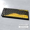 Contour Black Gold Side-engraved Translucent Keycaps for 74-key PBT Cherry Adapted To MX Switch 60 61 68 Mechanical Keyboards.