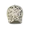 Foreign Trade Golden Leopard Print Cross Ponytail Hat European and American Women Ponytail Hat Sunscreen Visor Ponytail Baseball Cap