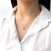 [Opalhouse] 925 Silver Emerald Q Square Necklace Opmun11931
