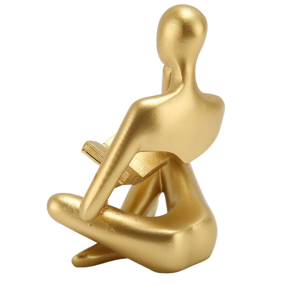 Resin Resin Thinker Desktop Statue Bookshelf Decorative Figurine Hotel Interior Display Piece