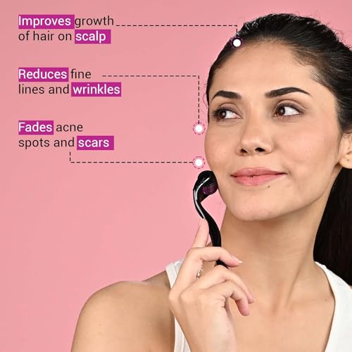 Sotrue Derma Roller For Hair Growth 0.5 Mm with 540 Titanium Needles | Repairs Damaged Hair, Activates Hair Follicles |For Hair Fall & Hair Thickening