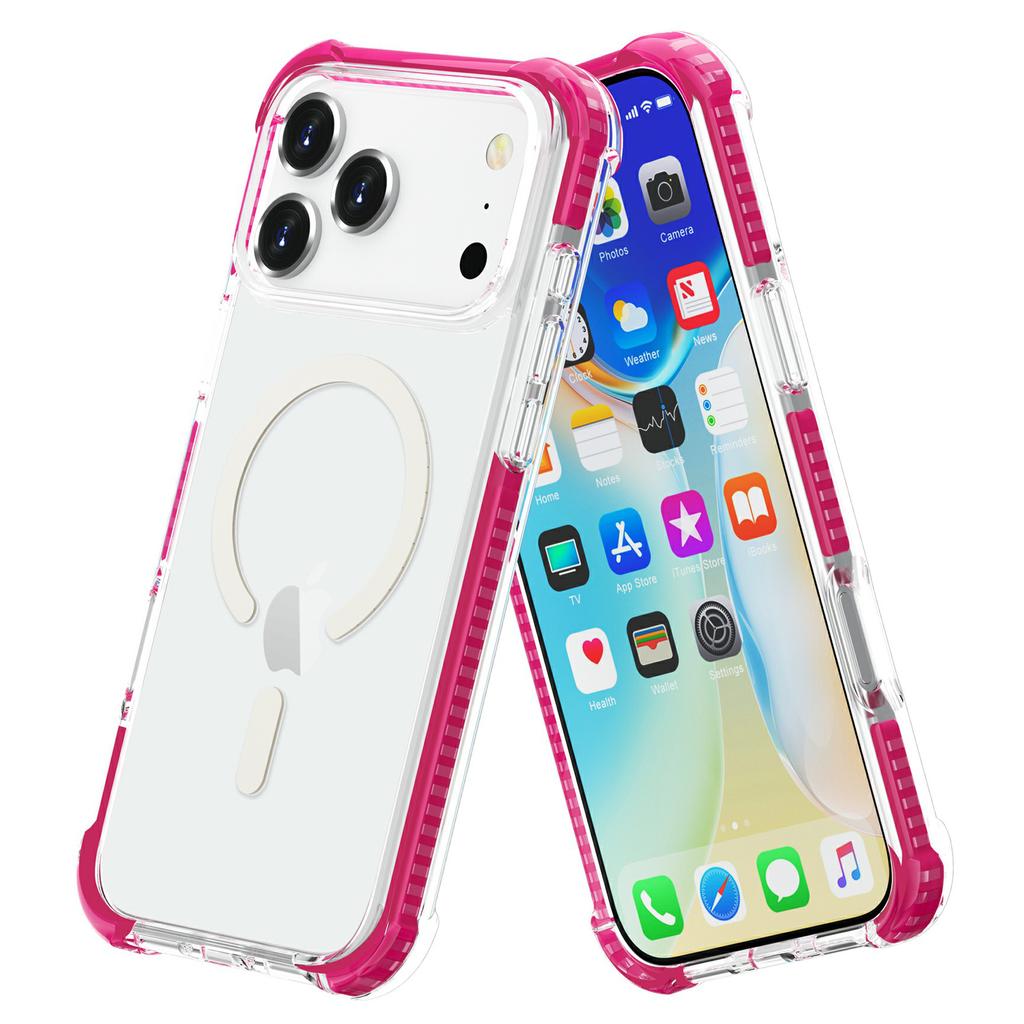 For iPhone 17 Pro Case Compatible with MagSafe Reinforced Corners TPU + Acrylic + TPE Phone Cover