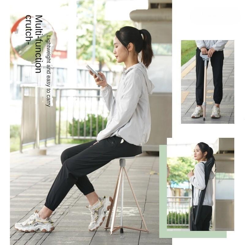 Многофункциональная трость-стул, костыль-стул, складной стул для пожилых, портативная трость для треккинга, пеших прогулок, ходьбы