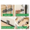 10Pcs Under Desk Cord Organizer Adjustable Data Cable Storage Space Saving Cable Organizer  Wall