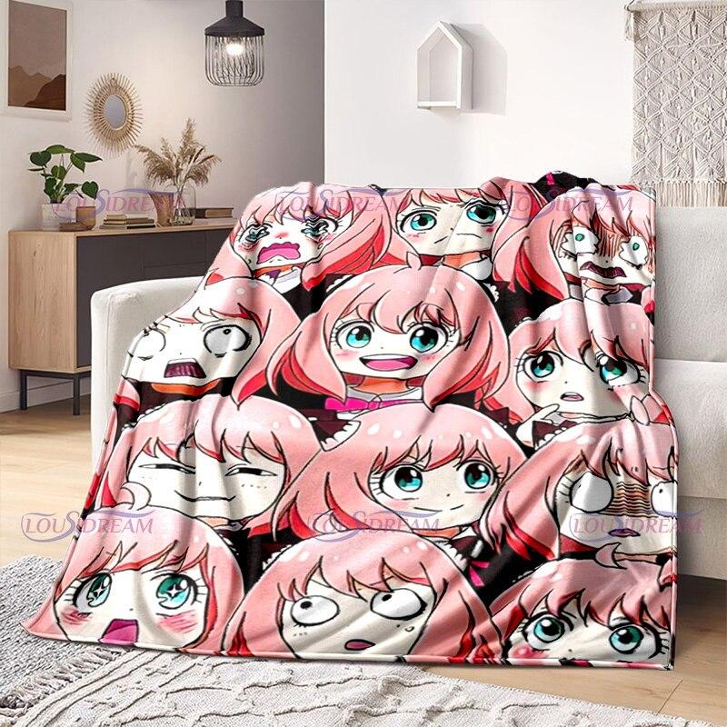 Аниме SPY×FAMILY модное фланелевое фланелевое одеяло для девочек Аня Kawaii Waku подарок для детей и взрослых диван домашний Bedspesd