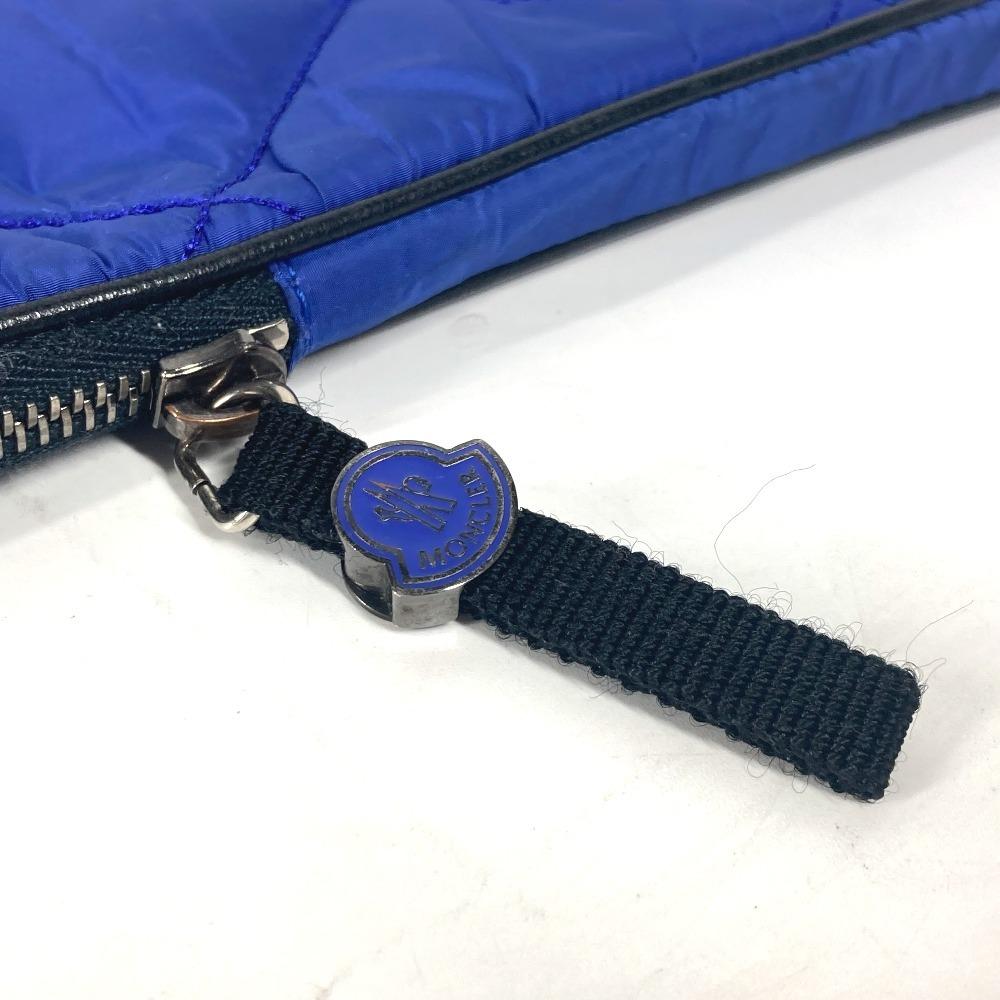 MONCLER logo tablet case Clutch bag Pouch Nylon blue/Black